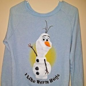 Disney Frozen Blue Olaf Sweater Women's Size XL